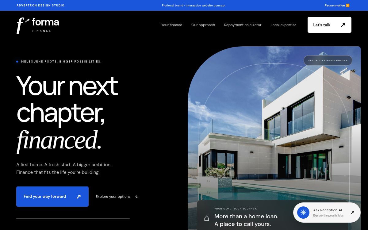 Forma Finance website concept