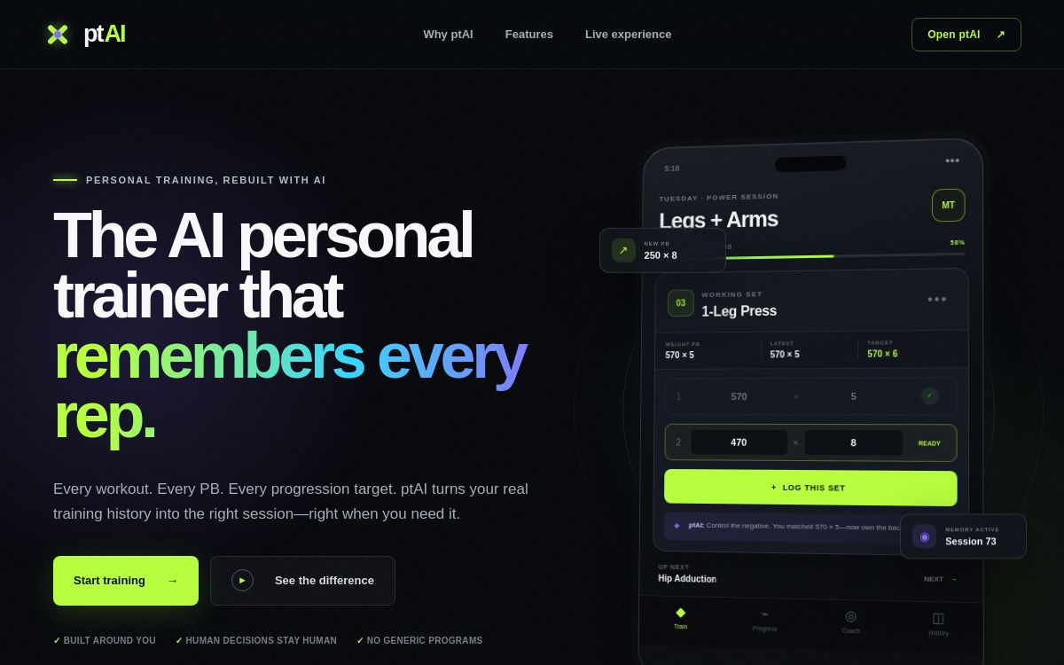 ptAI website